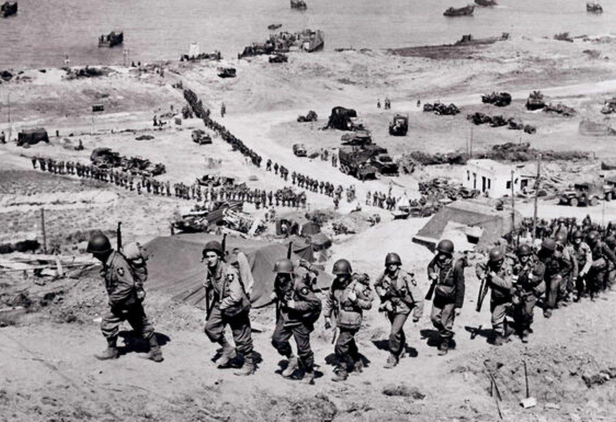 BeschlossDC's tweet image. Americans landing in France after D-Day, this week 1944: