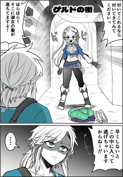 めちゃ煽ってみるリンク嫌いなゼルダ様と、全然着替えて付いていこうと考えてるリンク君 