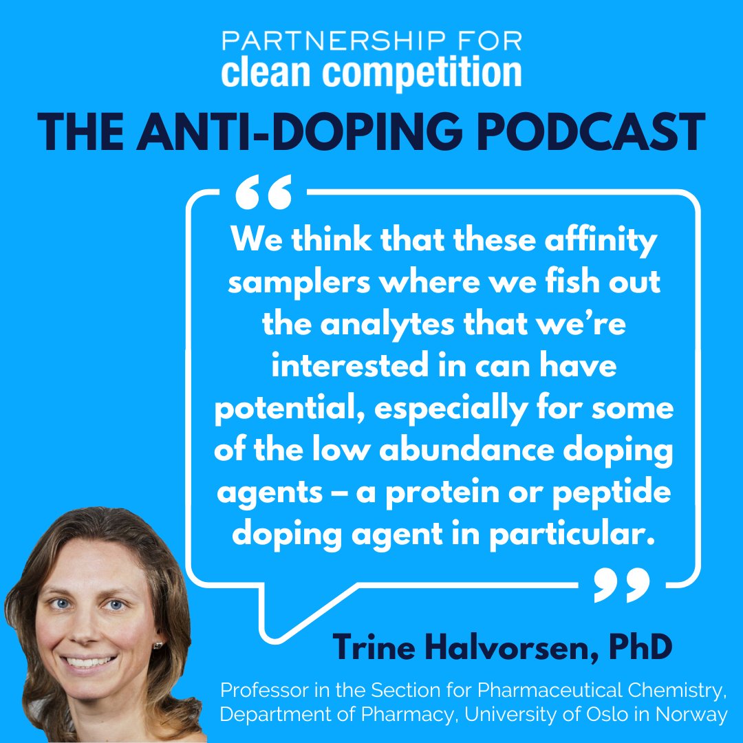 Detecting peptide doping agents in #antidoping samples can be challenging, but Dr. Trine Halvorsen &amp; her team are advancing new methods using smart samplers for qualitative &amp; quantitative analysis of peptides &amp; proteins in biological matrices.

Learn more:
cleancompetition.org/anti-doping-po…