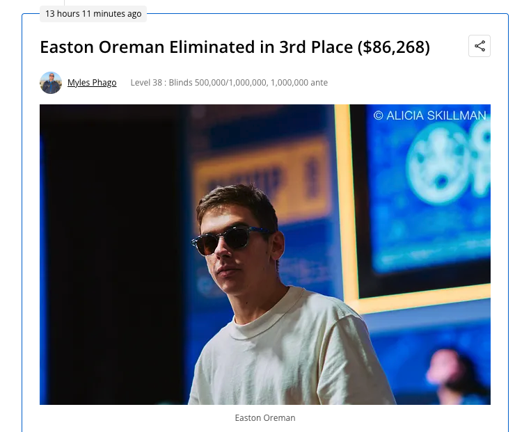 Sam Simmons (@sampsonsimmons) on Twitter photo The hardest-working media person in poker grinds <a href="/WPT/">World Poker Tour</a> content for two weeks straight, then hops in the streets for a quick little bink on the way home.
My nomination for who loves it more ➡️ <a href="/EastonOreman/">Easton Oreman</a>
gg young man 🤝 The hardest-working media person in poker grinds <a href="/WPT/">World Poker Tour</a> content for two weeks straight, then hops in the streets for a quick little bink on the way home.
My nomination for who loves it more ➡️ <a href="/EastonOreman/">Easton Oreman</a>
gg young man 🤝