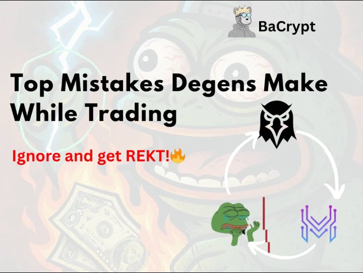 BaCrypt_'s tweet image. 𝗪𝗵𝘆 𝗗𝗼 𝗠𝗼𝘀𝘁 𝗗𝗲𝗴𝗲𝗻𝘀 𝗞𝗲𝗲𝗽 𝗟𝗼𝘀𝗶𝗻𝗴 𝗠𝗼𝗻𝗲𝘆?

It&apos;s not the market, it&apos;s you!

Here are Top 10 mistakes that wreck portfolios, drain wallets and turn winners into bagholders.

Avoid these, or get Rekt again

A🧵👇