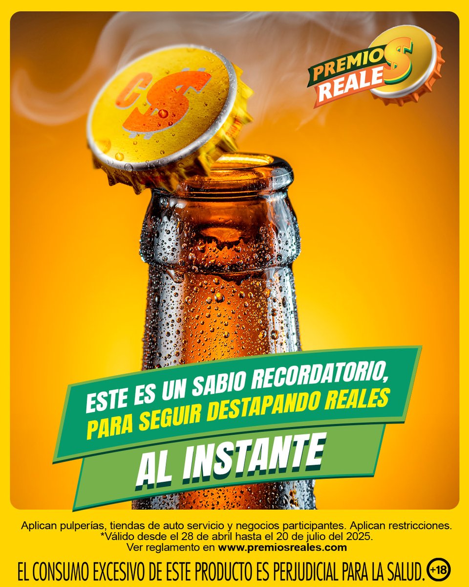 No dejes que tu premio se quede en la tapa. ​
​
Canjéala y aprovecha Premios Reales con Toña. 🍻💰​
​
#ComoMiToñaNinguna #CervezaToña #PremiosReales