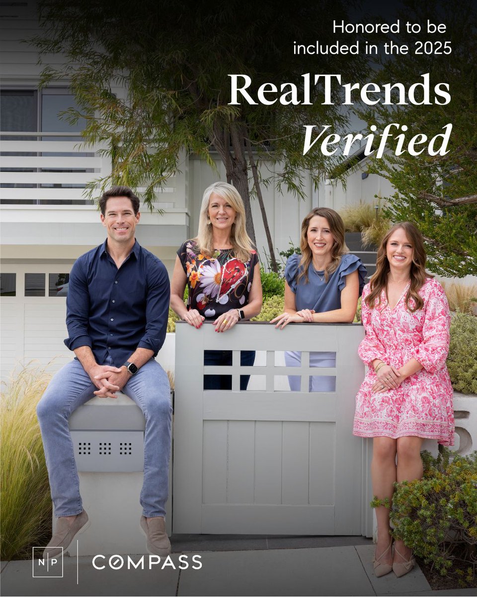 N_P_Properties's tweet photo. We’re honored to be on this year’s #RealTrendsVerified list! 🎉

Huge thanks to our amazing clients, industry partners, and Compass. To our buyers and sellers: your trust inspires us every day. Here’s to milestones reached and more ahead! 🏡✨

Nick Phillips | DRE# 01742107 https://t.co/4MuPhQKT05
