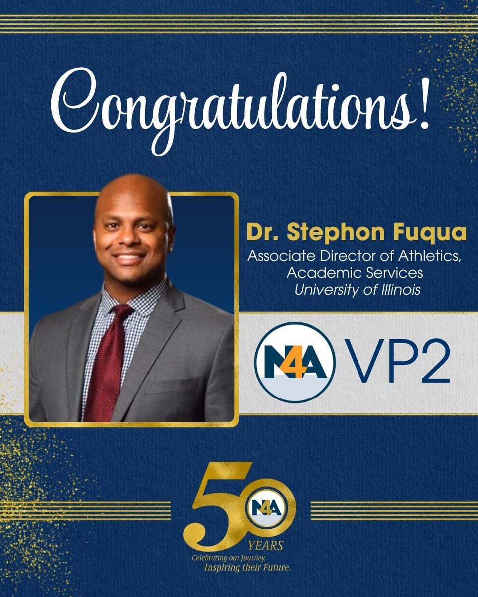Congrats <a href="/PhDFuqua/">Stephon Fuqua, Ph.D.</a>, N4A's newly elected VP2! #N4A50 #N4A2025