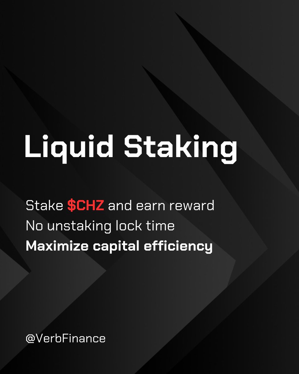 Your staked $CHZ should not be in prison ⛓️
Verb unlocks them.
Stake, stay liquid, and use your capital as you want.
