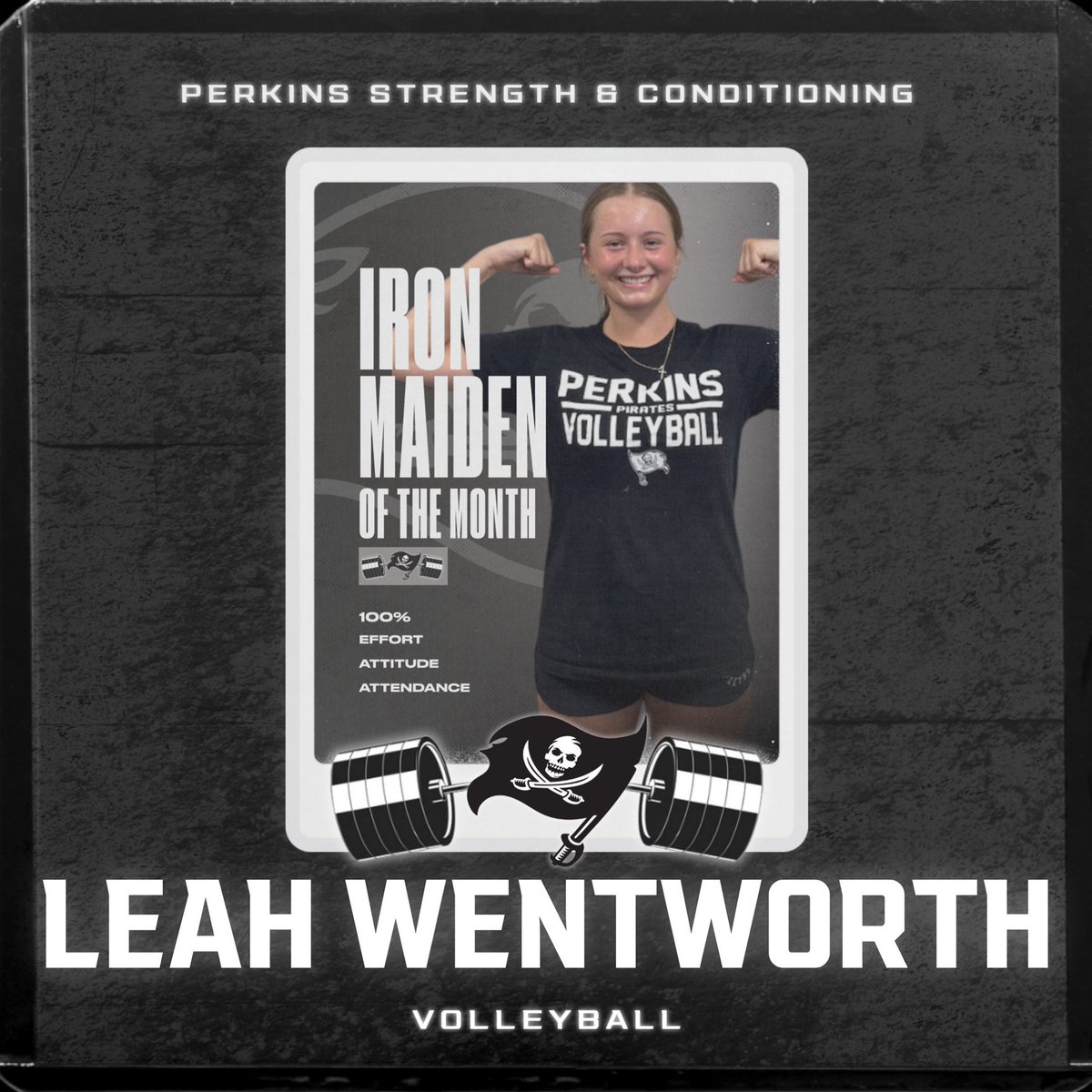 perkinsstrength's tweet image. Please join me in congratulating our Iron Pirate and Maiden of May!
These two continue to raise the standards of our program every day!
@PerkinsATH
@PerkinsHigh
#RaiseTheFlag🏴☠️