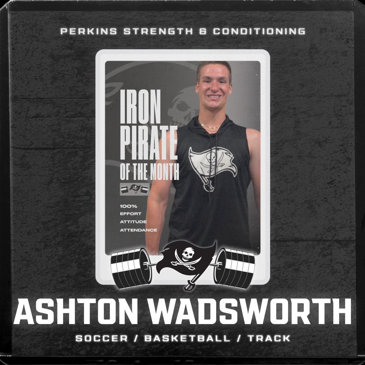 perkinsstrength's tweet image. Please join me in congratulating our Iron Pirate and Maiden of May!
These two continue to raise the standards of our program every day!
@PerkinsATH
@PerkinsHigh
#RaiseTheFlag🏴☠️