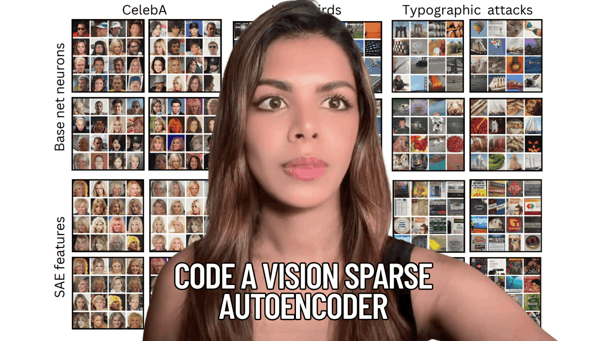 soniajoseph_'s tweet image. as a weekend project, I made a video overview of vision sparse autoencoders, covering their history, recent negative results, future directions, and a demo of running an image of a parrot through an SAE to explore its features.
(link below)