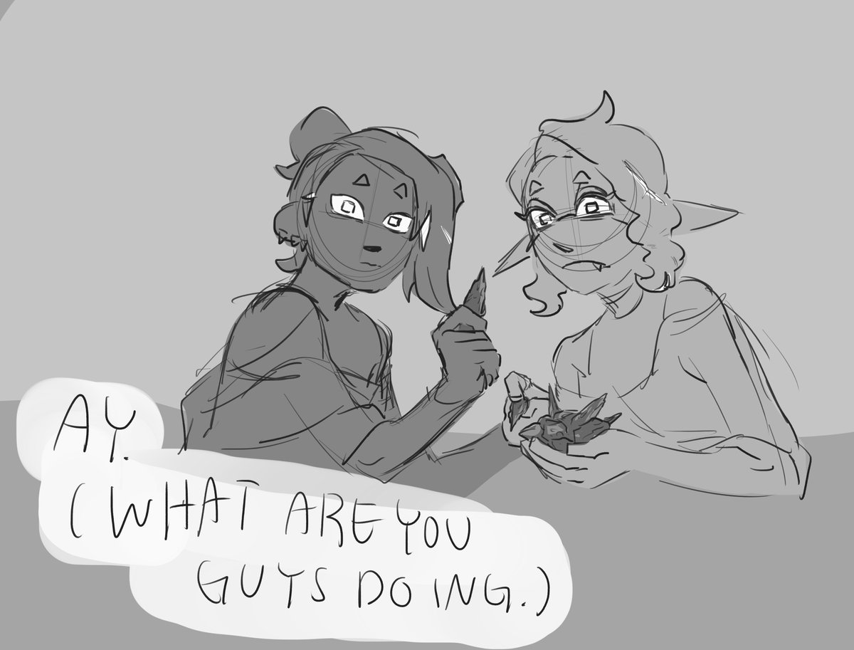 I like to think they went through the crash unscathed and the scars and ripped clothes were for fun and wholly unnecessary...
#SplatoonRaiders