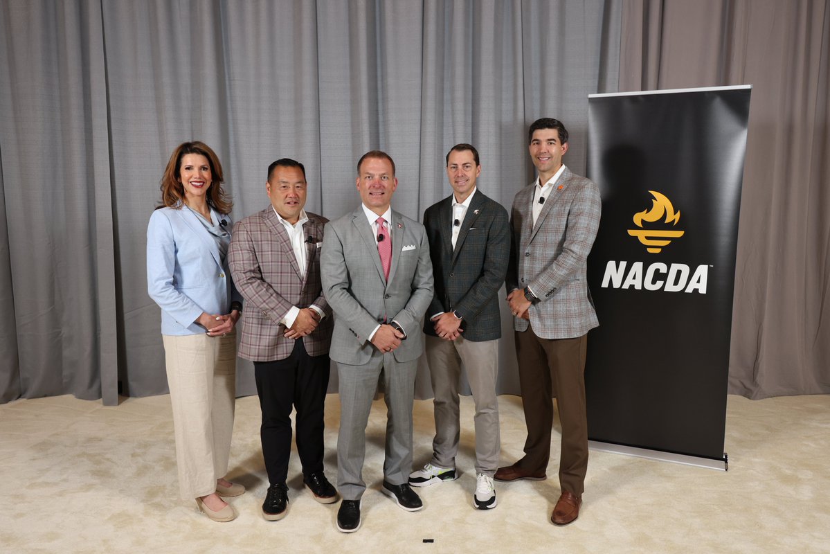 theCSCommission's tweet image. Several ADs from the Settlement Implementation Committee spoke to their peers at @NACDA today about next steps for implementing the House Settlement on their campuses as we enter this new era.