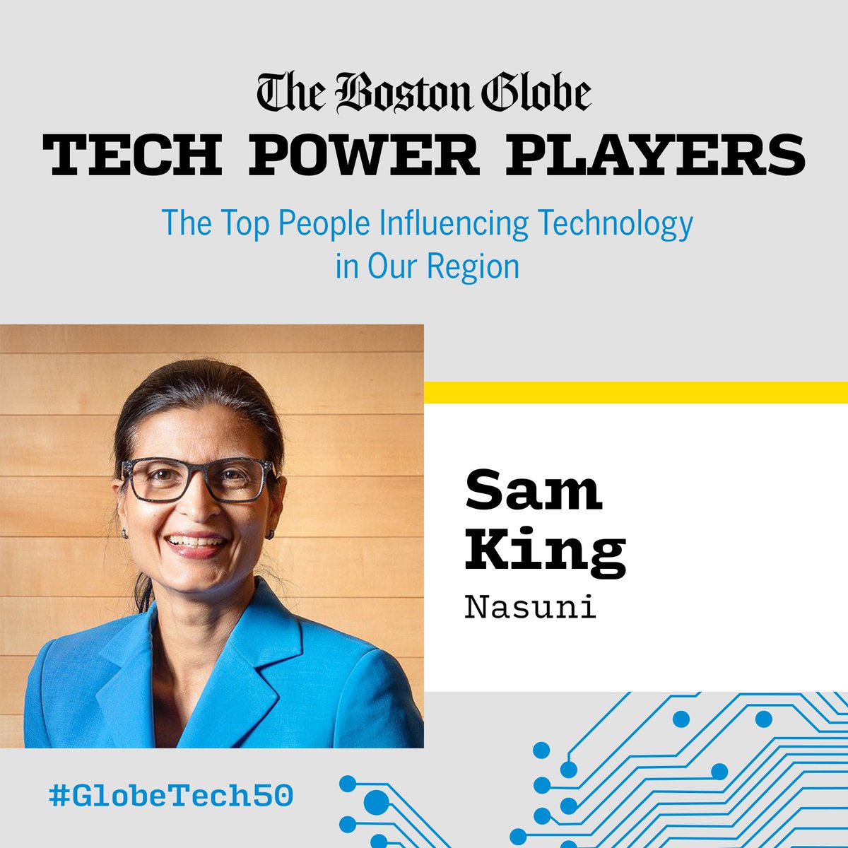 Nasuni (@nasuni) on Twitter photo Congratulations to Sam King, Nasuni CEO, who has been named to <a href="/BostonGlobe/">The Boston Globe</a>'s 2025 Tech Power Players 50!
Read about The Boston Globe’s coverage of her transformative work at Globe.com/tech50. 💪
#GlobeTech50 #NasuniLeadership #Innovation Congratulations to Sam King, Nasuni CEO, who has been named to <a href="/BostonGlobe/">The Boston Globe</a>'s 2025 Tech Power Players 50!
Read about The Boston Globe’s coverage of her transformative work at Globe.com/tech50. 💪
#GlobeTech50 #NasuniLeadership #Innovation