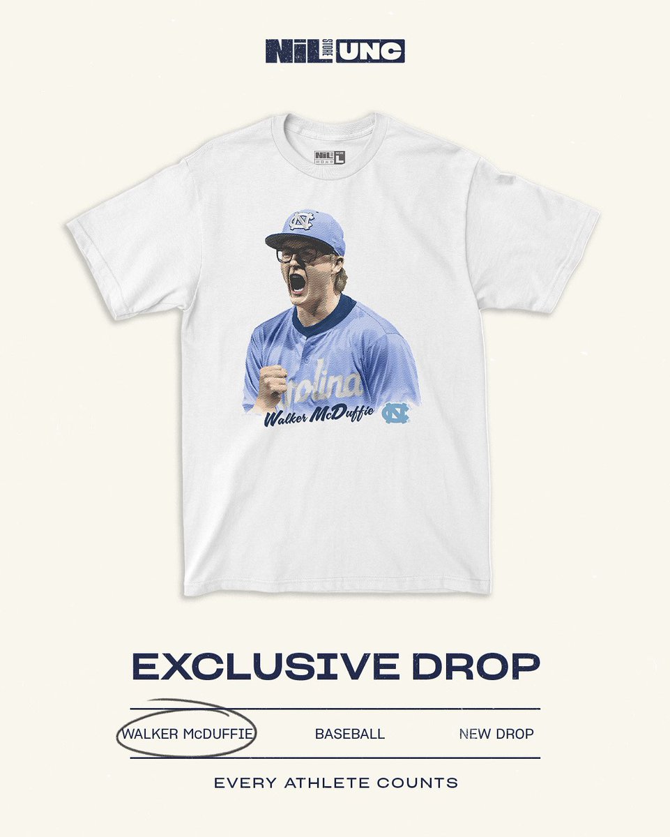 uncnilstore's tweet image. Walker McDuffie had an amazing season! Shop his merch at the UNC NIL Store: unc.nil.store/collections/wa…
