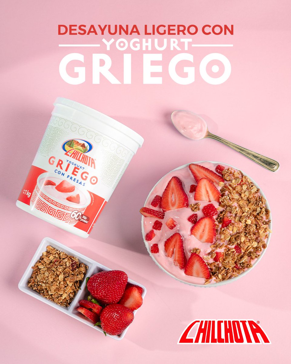 Empieza tu día con algo rico y ligero.​
​
El yoghurt griego Chilchota tiene el balance perfecto para tu desayuno.
#Chilchota #MásQeso