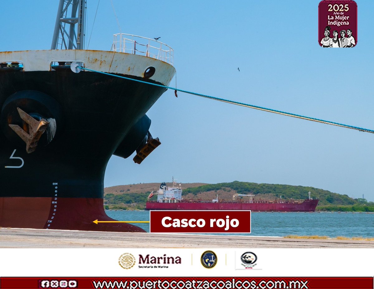 ASIPONA Coatzacoalcos (@coatzaport) on Twitter photo #SabíasQué 🤔
Los cascos de los barcos son rojos, la razón principal es para proteger la estructura del barco contra la corrosión, la adherencia de organismos marinos (como percebes o algas).🚢🔴
facebook.com/share/p/1AvXgP…
<a href="/SEMAR_mx/">SEMAR México</a> ⚓️
<a href="/CIIT_mx/">Corredor Interoceánico</a> 🌊 #SabíasQué 🤔
Los cascos de los barcos son rojos, la razón principal es para proteger la estructura del barco contra la corrosión, la adherencia de organismos marinos (como percebes o algas).🚢🔴
facebook.com/share/p/1AvXgP…
<a href="/SEMAR_mx/">SEMAR México</a> ⚓️
<a href="/CIIT_mx/">Corredor Interoceánico</a> 🌊