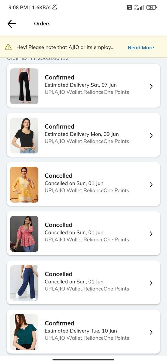 ViggiFCB's tweet photo. @AjioCares Hi, my order FN2505206412 still shows as "Confirmed" in the app, but your team claims it’s cancelled. I haven’t received any refund. I've emailed with a screenshot, no resolution yet. Calls aren’t being answered. Please look into this ASAP. #AJIO #CustomerSupport https://t.co/TrTxb6ayRa