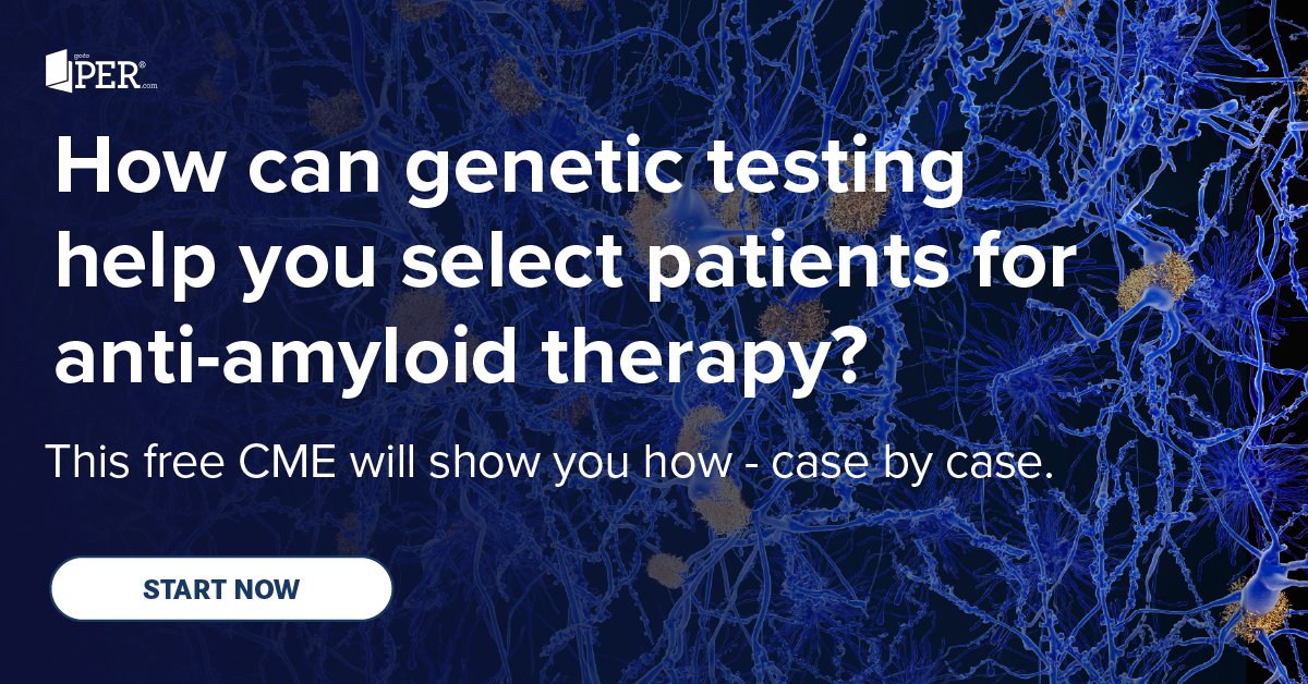 Which patients can benefit from genetic testing for Alzheimer disease? Find out through this free, interactive CME/CE focused on patient selection for anti-amyloid therapy. The program is an online, on-demand activity for neurologists and other healthcare providers involved in