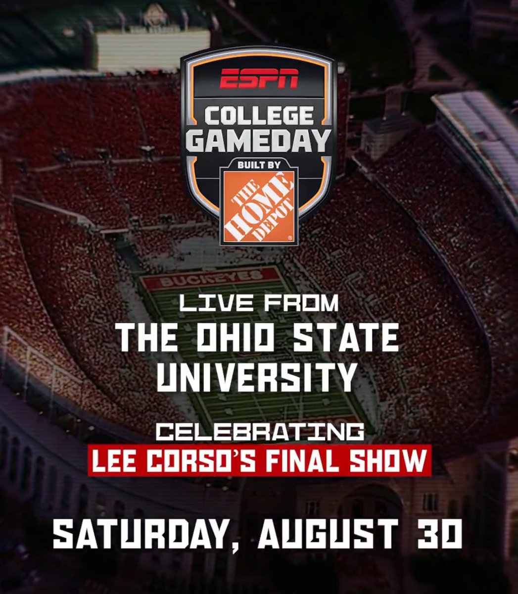 College Gameday is going to Columbus, OH, for Texas at Ohio State in Week 1 this fall. 🏟️
