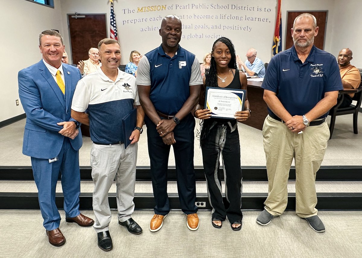 PearlPSD's tweet image. At last night’s board meeting, we recognized several outstanding student-athletes &amp;amp; coaches for their achievements this season. They have set the bar high through hard work, discipline, and leadership. Join us in congratulating them! #wearepearl #wordstoaction @PearlTrackXC