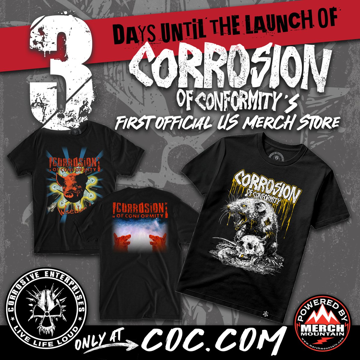coccabal's tweet image. This Friday the 13th we&apos;re launching the new online U.S. shop
in 3 days @MerchMountain coc.com