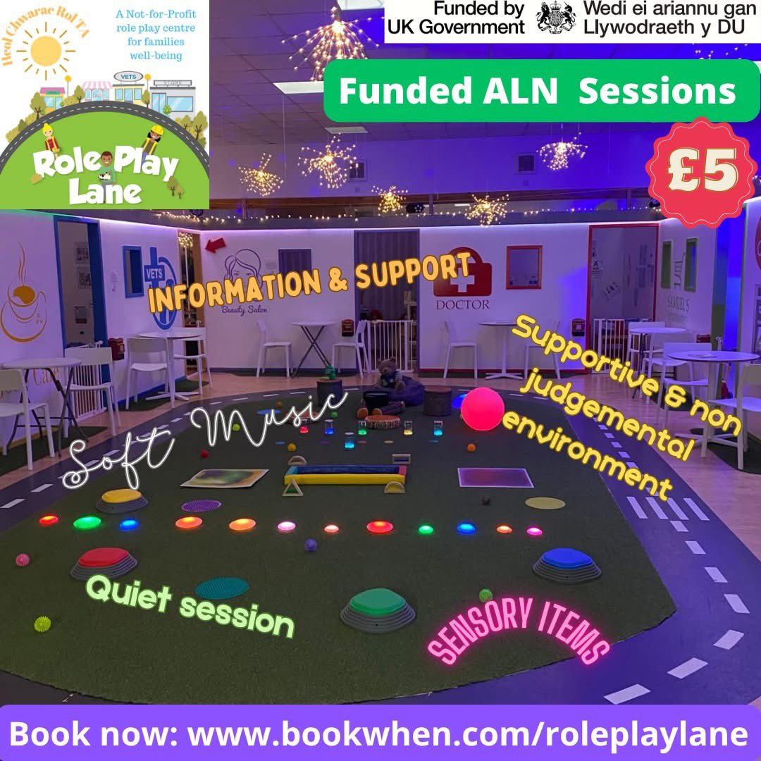 🌟 This week at Role Play Lane:

👶 Thurs: Funded baby/toddler class – just £4 incl. play, tea &amp; toast!

🩵 Fri: Sensory &amp; songs!

🌟 Sat: ALN session – just £5!

🎭 Role play sessions Thurs–Sat!

📲 Book here: bookwhen.com/roleplaylane
#RolePlayLane #LlantwitFardre #Pontypridd