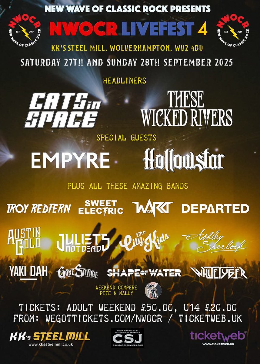 🔥 Just a little reminder, beautiful people — we’re playing NWOCR Livefest 4 this September at KK’s Steel Mill in Wolverhampton!

📆 Catch us on Saturday 27th September 

🎟 Grab your tickets here and don’t miss out:
kkssteelmill.co.uk/event-nwocr-li…