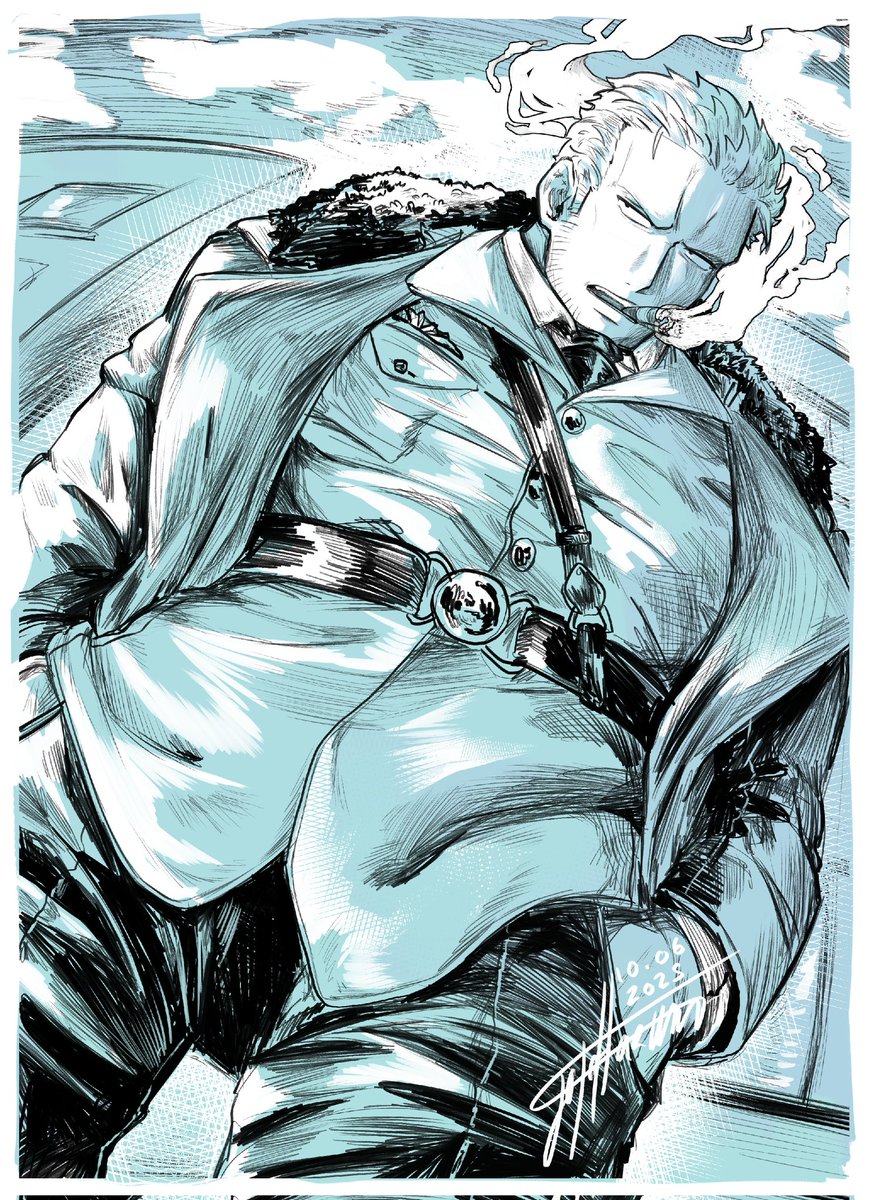 jojoharumii's tweet image. #smoker #ONEPIECE
