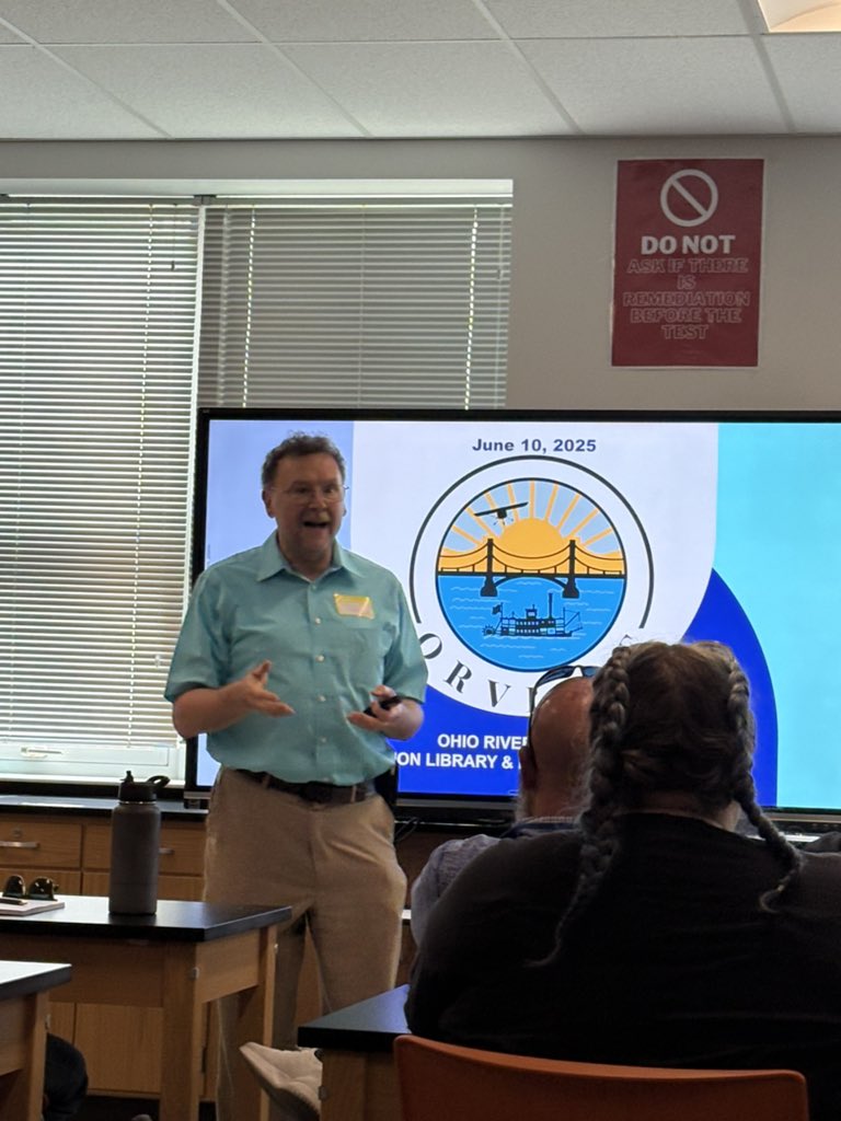Back at it this afternoon. Ready to learn about the Ohio River Watershed and the ORVILLE program!  <a href="/KEDCGrants/">KEDC Grants</a> <a href="/DrJWEvansJr/">Jim Evans Ed.D.</a> <a href="/KyWriteRight/">Jackie White Rogers</a> <a href="/Jcowbow/">Jennifer Cowan</a> <a href="/Tangy_Navel/">Bryon Vaught</a> #epic