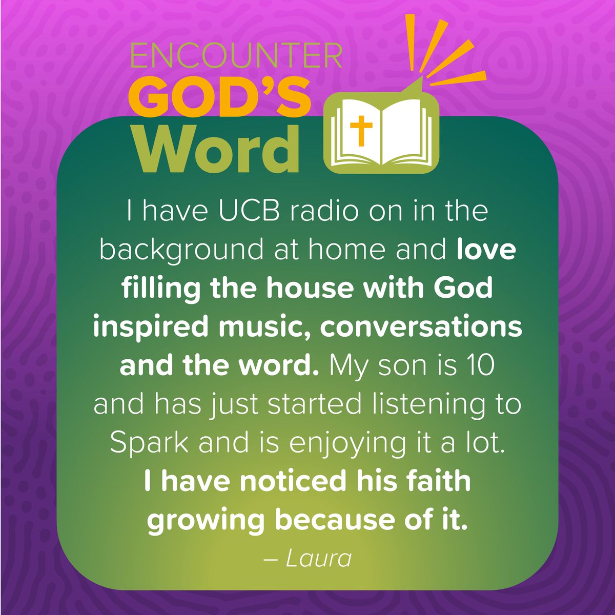 Help supporters like Laura and her son connect with God through UCB's resources. Donate now to the UCB Appeal at ucb.co.uk/give 💝