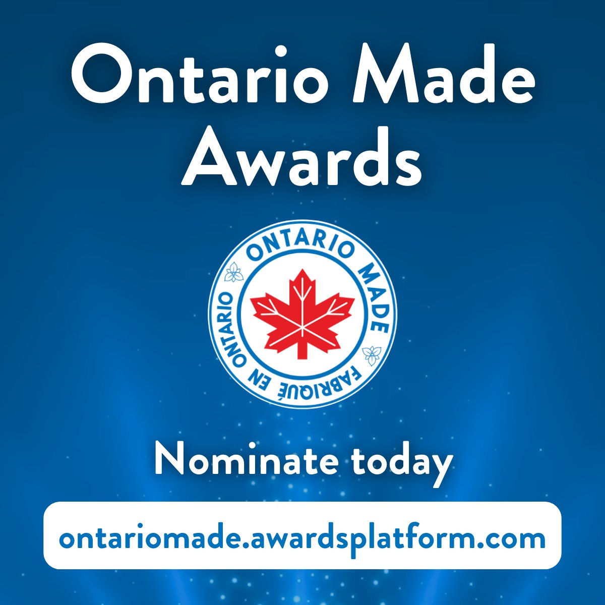 The Ontario Made Awards celebrate the manufacturers and retailers driving Ontario’s local economy forward and your business could be one of them! 
#ICYMI - nominations for the 2025 #OntarioMade Awards are open.

Learn more and submit your nomination today: ontariomade.awardsplatform.com