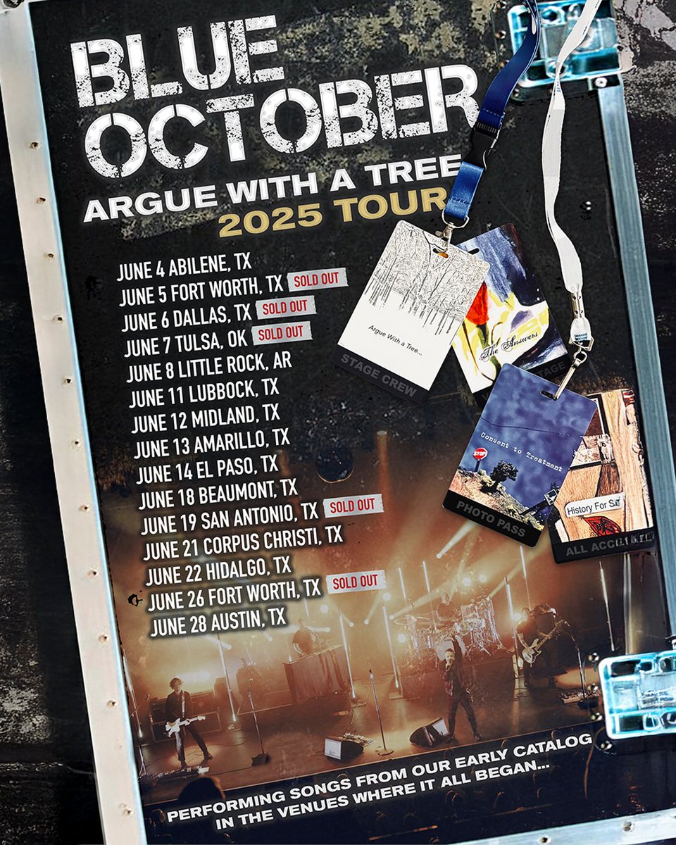 Blue October (@blueoctober) on Twitter photo Lubbock - Weāre pulling into town with twenty years of memories in the tankāand weāre ready to make some more. Lubbock - Weāre pulling into town with twenty years of memories in the tankāand weāre ready to make some more.