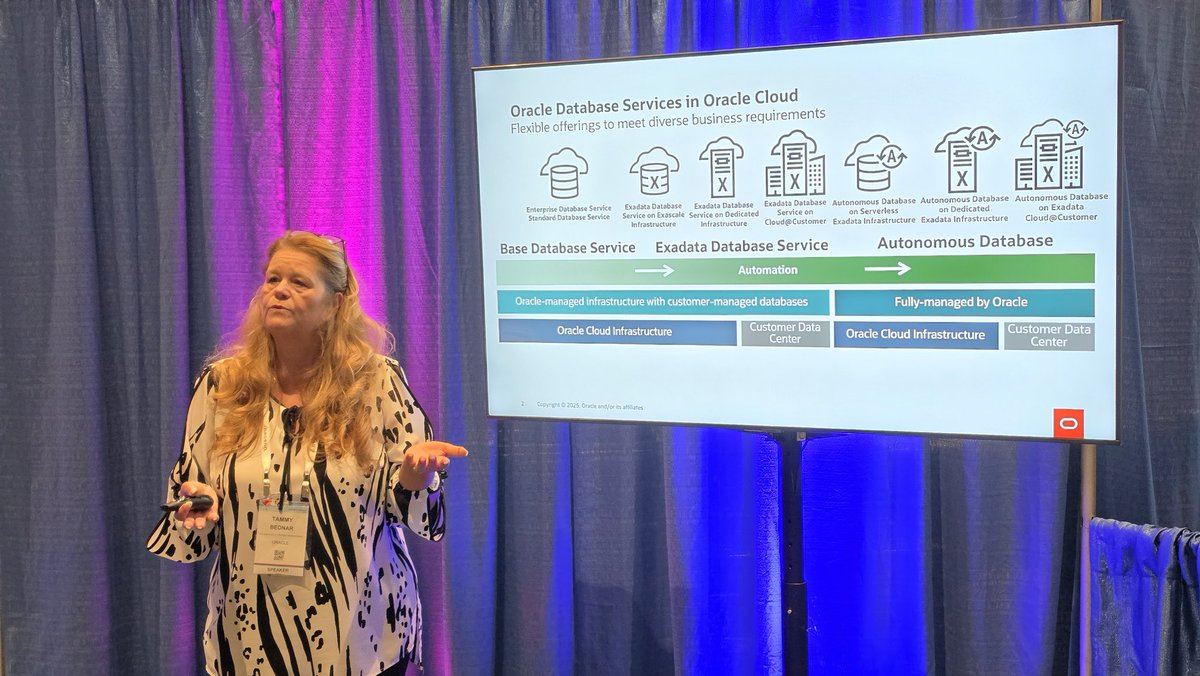 All the @oracledatabse multicloud goodness with <a href="/TammyBednar/">Tammy Bednar</a> here at #ascend2025