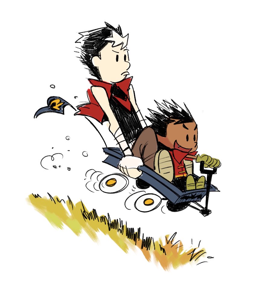 tocartss's tweet photo. They’re gonna go fight crime <:0) #batman #batfam #robin https://t.co/tG2oE7j93w