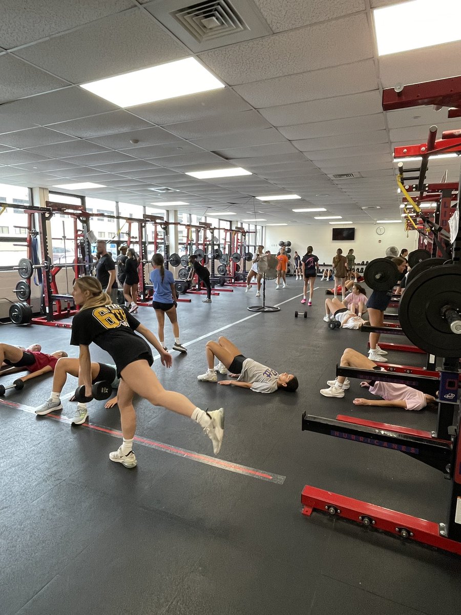We had about 38 kids in the gym today for our first open gym and lifting session. Keep that energy ladies..only 16 more open gyms until tryouts!!