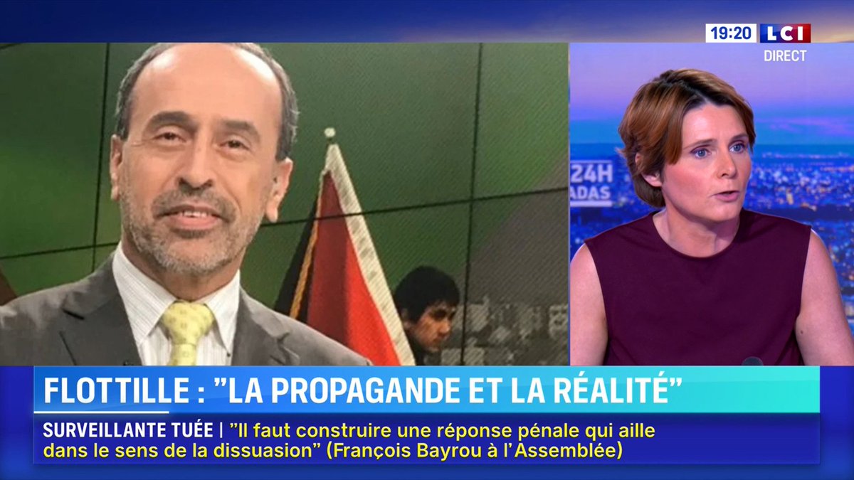 Bravo à Madame Fourest 👏👏. Derrière la flottille, il y a un relai du Hamas. Rima Hassan et LFI 🤡, sous influence du Hamas.