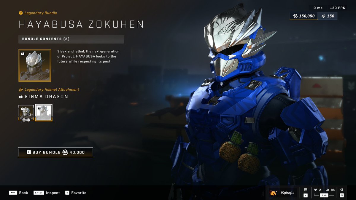 iSpiteful's tweet image. THE ICONIC HAYABUSA HELMET IS NOW AVAILABLE IN THE HALO INFINITE EXCHANGE!!! 🔥🤯

IT COSTS 40,000 SPARTAN POINTS
