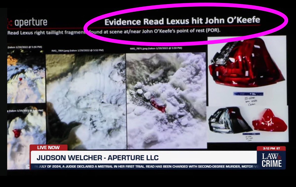 OliviaLambo_'s tweet image. Hank Brennan complaining about experts’ PowerPoint presentations containing opinion-bolstering slides or statements is the height of hypocrisy.

From Judson Welcher’s own report: “Evidence Read Lexus hit John O’Keefe.”

#KarenRead
#KarenReadTrial
#FreeKarenRead