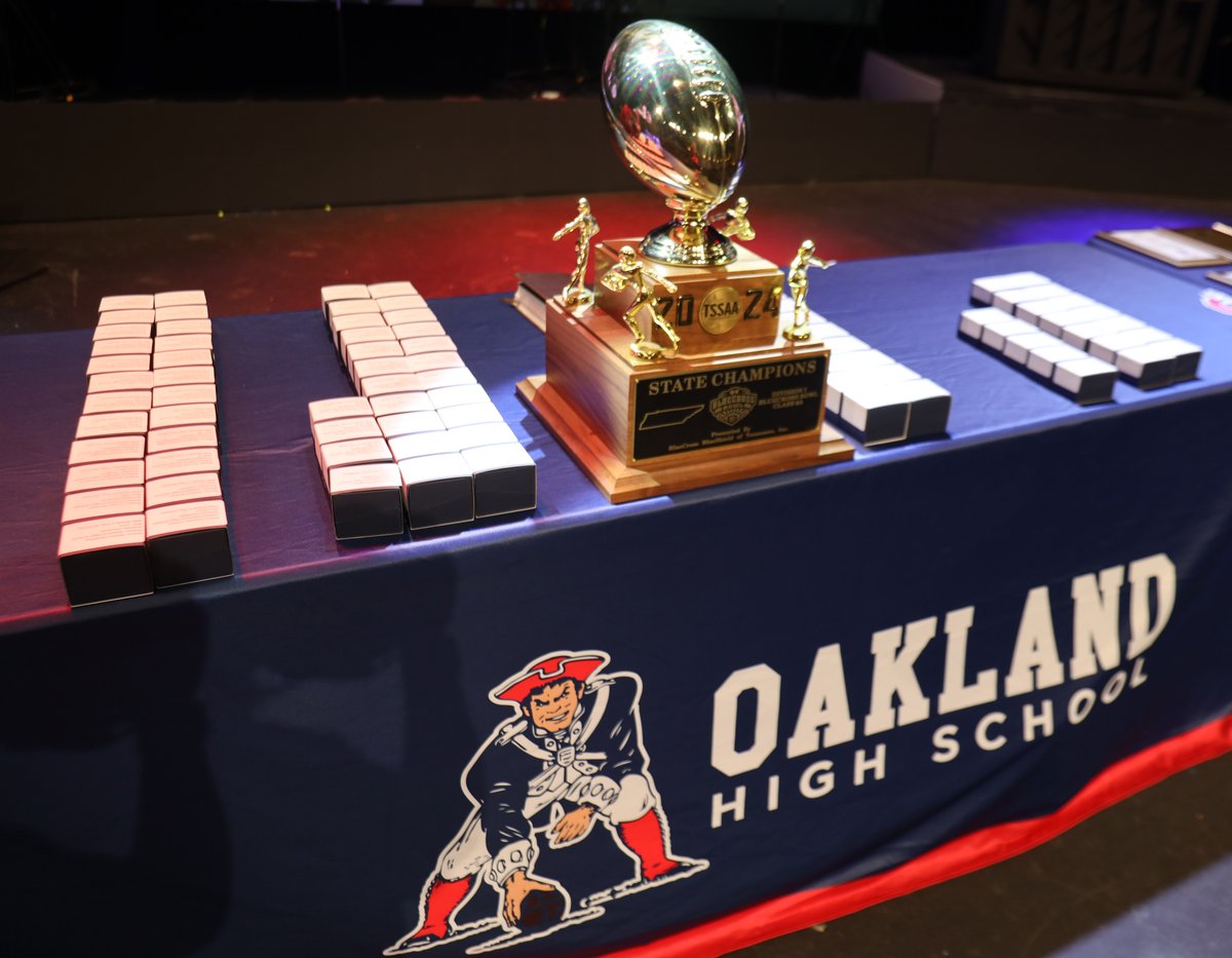 Oakland High School's football, cheer and dance teams received rings and pendants from the 2024 TSSAA Class 6A state championship during a ceremony at New Vision Baptist Church on Friday.

Oakland defeated Houston 42-20 and secured the program's fourth championship in five years.