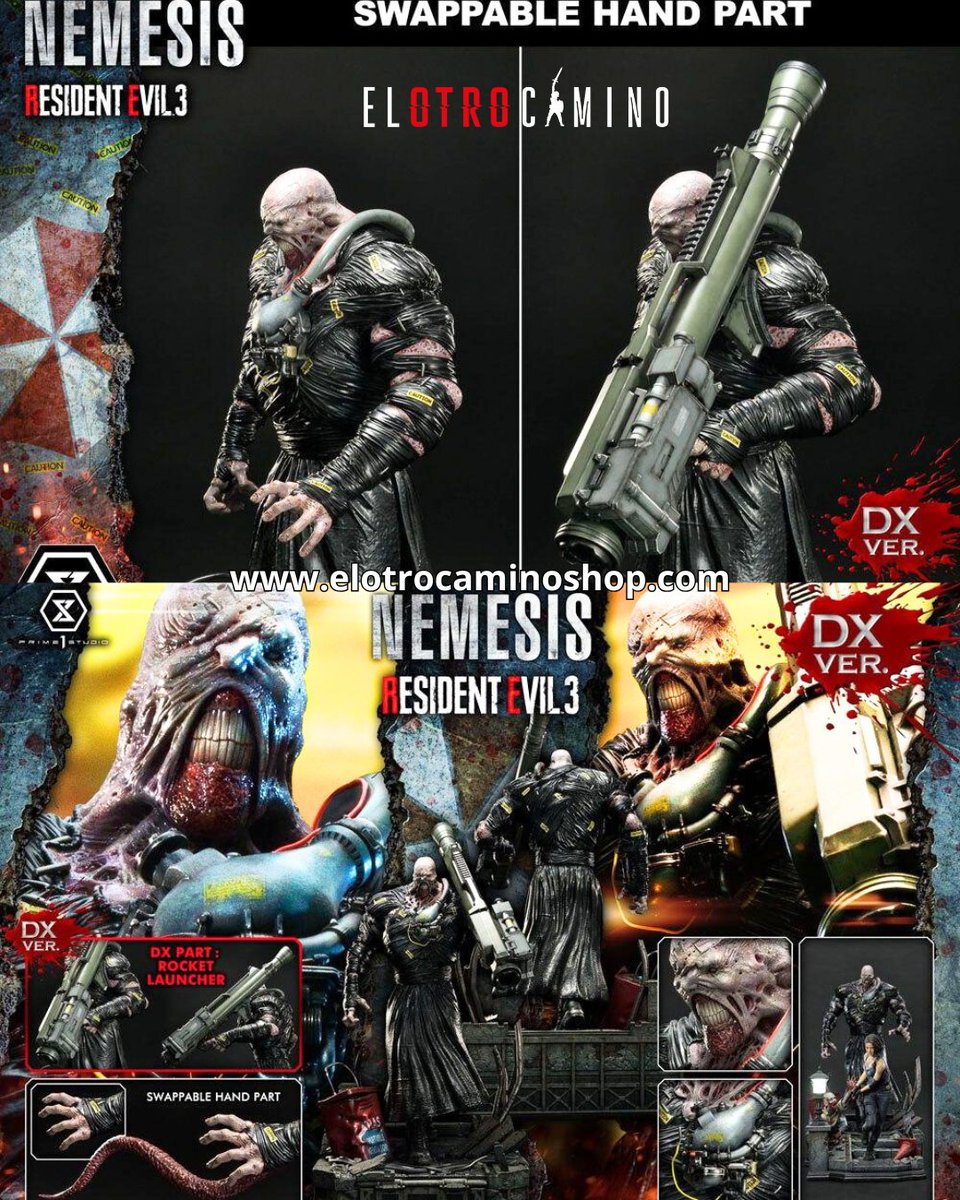otrocaminoshop's tweet photo. UNIDADES LIMITADAS.
Volvemos a tener disponible la resina de #Nemesis en #ResidentEvil3 Remake hecha por #Prime1Studios.
Te perseguirá hasta en sueños 😎
https://t.co/K9wnMby6vp
#jillvalentine #residentevil #residentevil3nemesis #chrisredfield #claireredfield #leonskennedy https://t.co/B3Aez4HT2g