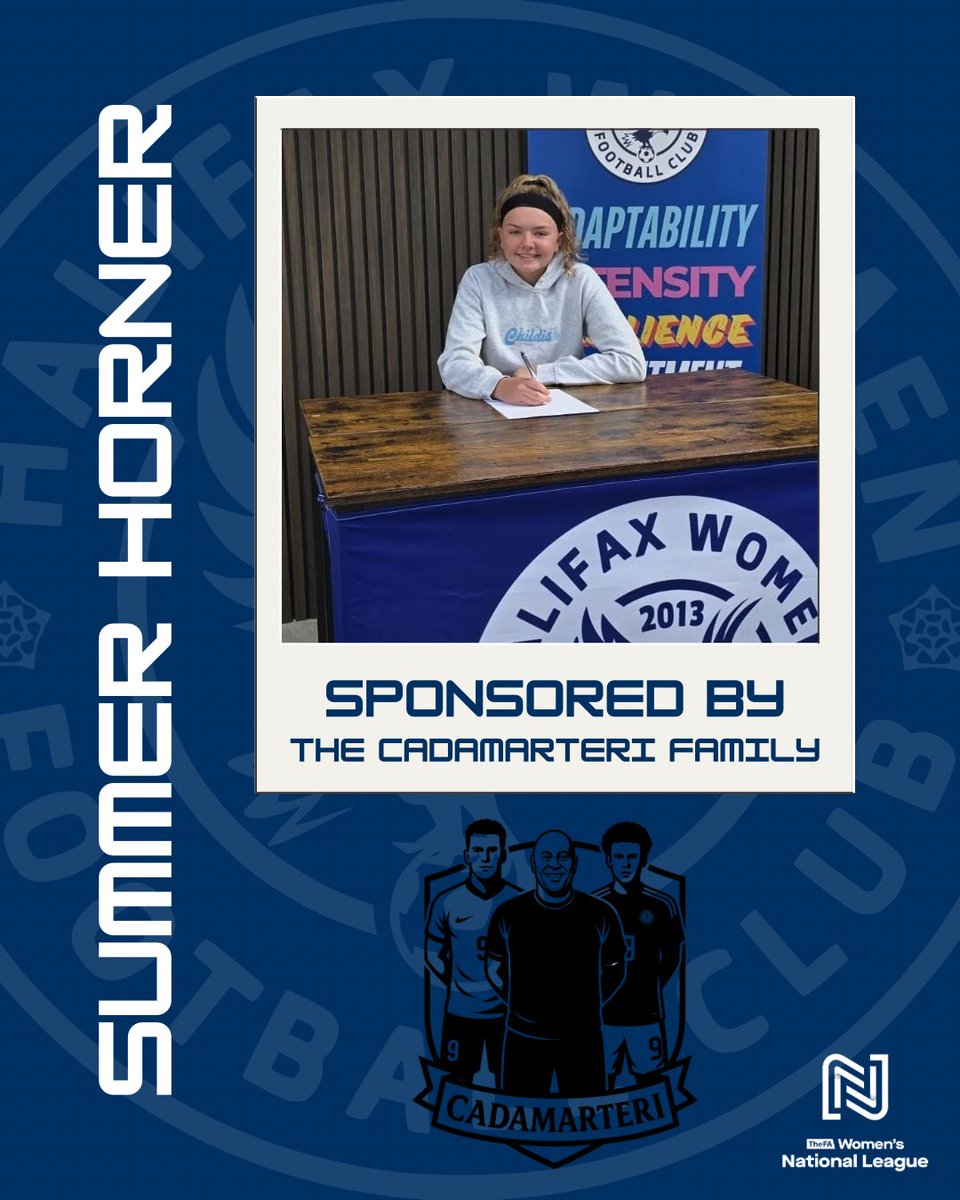 Huge thanks to the Cadamarteri family for sponsoring Summer Horner for the 25/26 season! 

Player sponsorship is a great way to support both the player and club this season.

Packages are available from only £200! Find out more below 👇 

halifaxfcwomen.co.uk/commercial-opp…