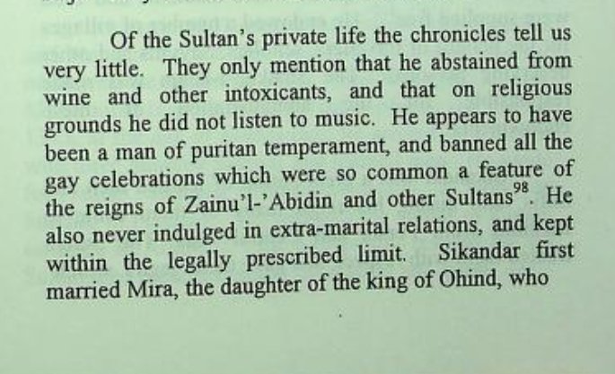 During Sultan Sikander’s reign in kashmir, he implemented a ban on gay celebrations 🗿

Ref. Kashmir under the Sultans