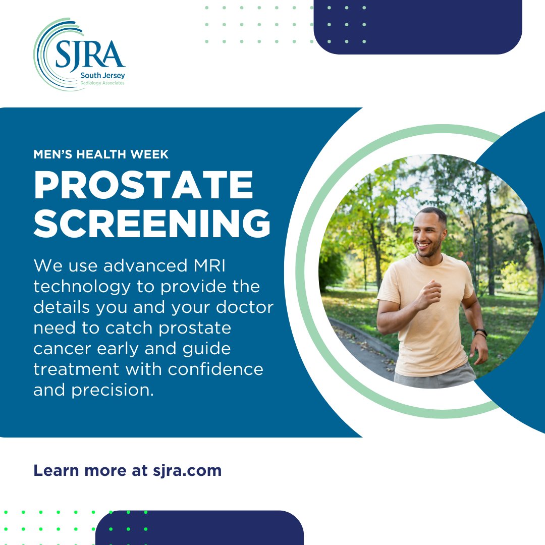 This Men's Health Week, encourage the men in your life to take a step toward protecting their prostate health through proactive screening.

At South Jersey Radiology, we use advanced MRI technology to provide the details you and your doctor need to catch prostate cancer early and