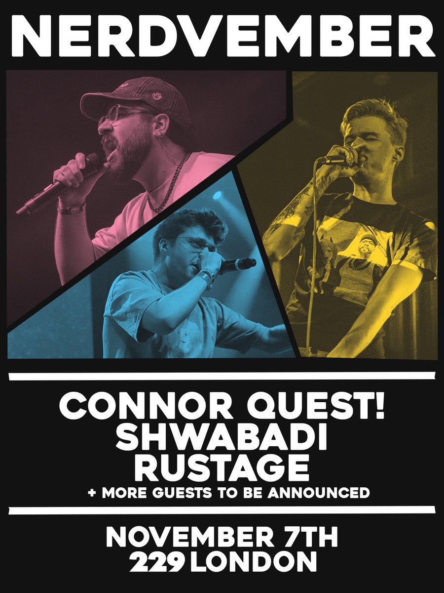 COME SEE ME, SHWABADI AND RUSTAGE LIVE IN LONDON THIS NOVEMBER!!!

More amazing guests to be announced soon! This is gunna be a very special show 😋

Ticket link below!!!