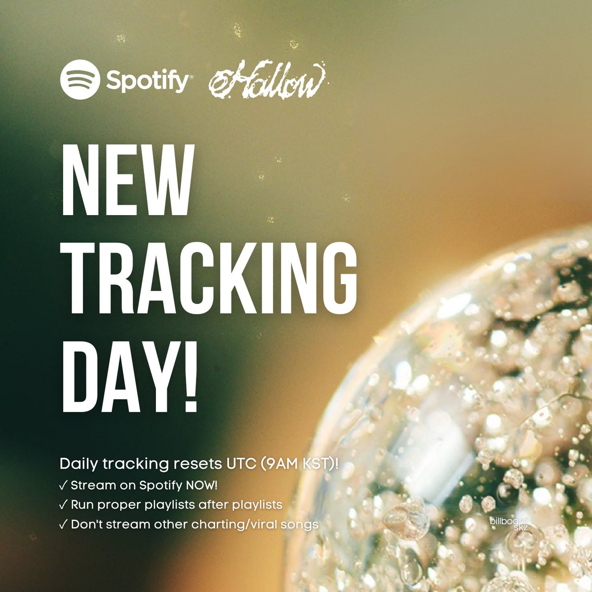 billboard SKZ (@billboardskz) on Twitter photo 📣 Spotify tracking reset!
#SKZ_Hollow's first full-day tracking just started. STAY, stream now!
💿 Listen now: straykids.lnk.to/oFWrZM
✓ Stream properly; use <a href="/skzlist/">Stray Kids Spotify</a> guide
✓ Use <a href="/skz_usa/">Stray Kids USA</a> @skzlatamrecords playlists
<a href="/Stray_Kids/">Stray Kids</a> <a href="/Stray_Kids_JP/">Stray Kids Japan Official</a> #StrayKids #스트레이키즈 #スキズ 📣 Spotify tracking reset!
#SKZ_Hollow's first full-day tracking just started. STAY, stream now!
💿 Listen now: straykids.lnk.to/oFWrZM
✓ Stream properly; use <a href="/skzlist/">Stray Kids Spotify</a> guide
✓ Use <a href="/skz_usa/">Stray Kids USA</a> @skzlatamrecords playlists
<a href="/Stray_Kids/">Stray Kids</a> <a href="/Stray_Kids_JP/">Stray Kids Japan Official</a> #StrayKids #스트레이키즈 #スキズ