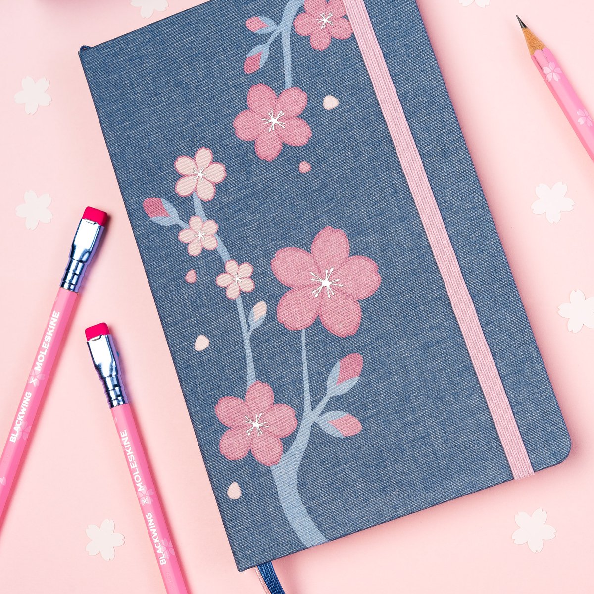 The BLACKWING X <a href="/moleskine/">Moleskine</a> Sakura Pencil and Notebook Set features designs inspired by the ephemeral beauty of Japanese cherry blossoms or “sakura.” Shop now: blackwing602.com/products/black…