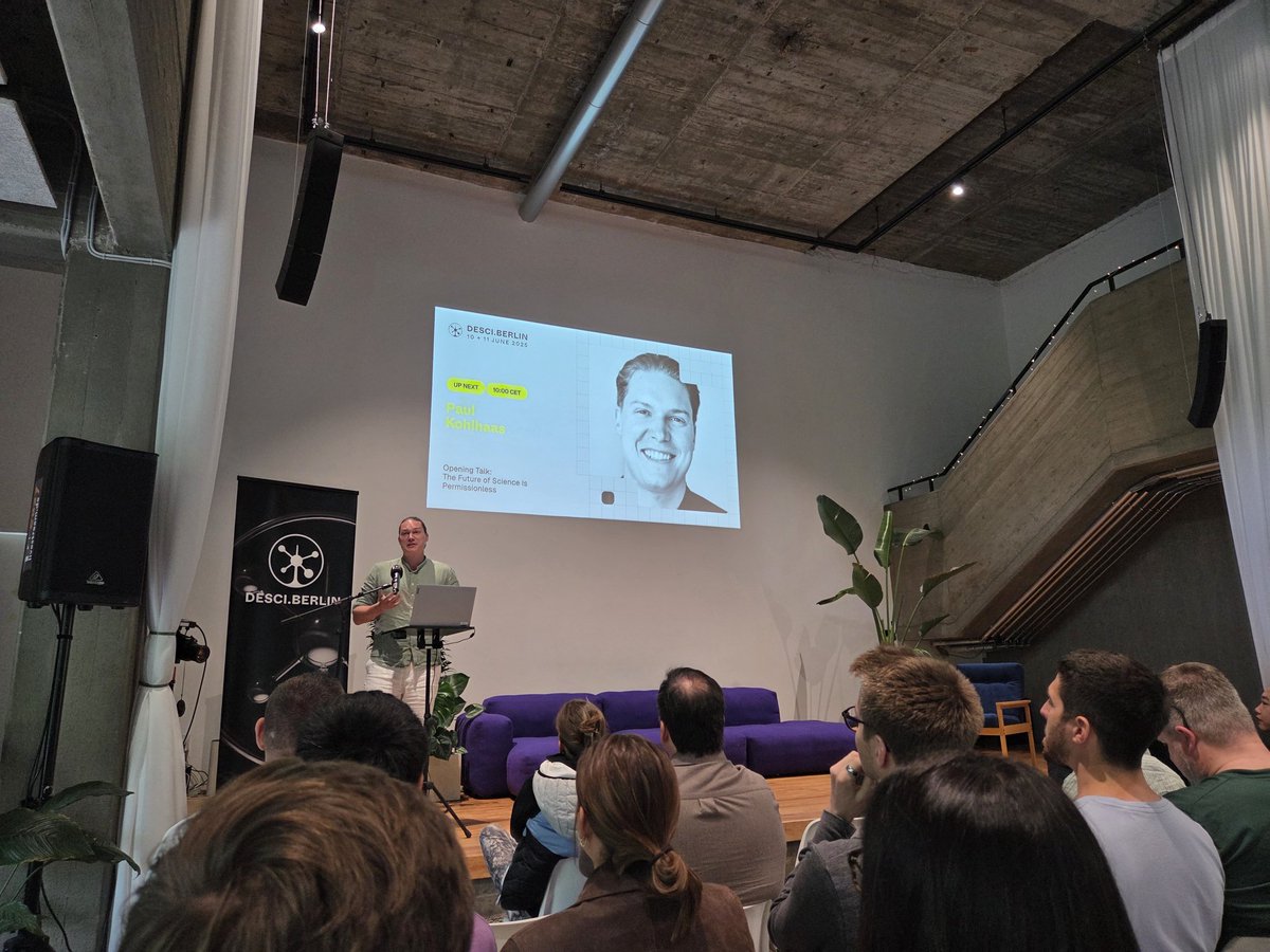 Day one of #DeSciBerlin has been a highlight, but the conversation with <a href="/benjileibo/">benjels</a> was the cherry on top. His approach with <a href="/pumpdotscience/">Pump Science</a> to enable transparent, community-driven science is exactly what the space needs.
The future of #DecentralizedScience is being built right