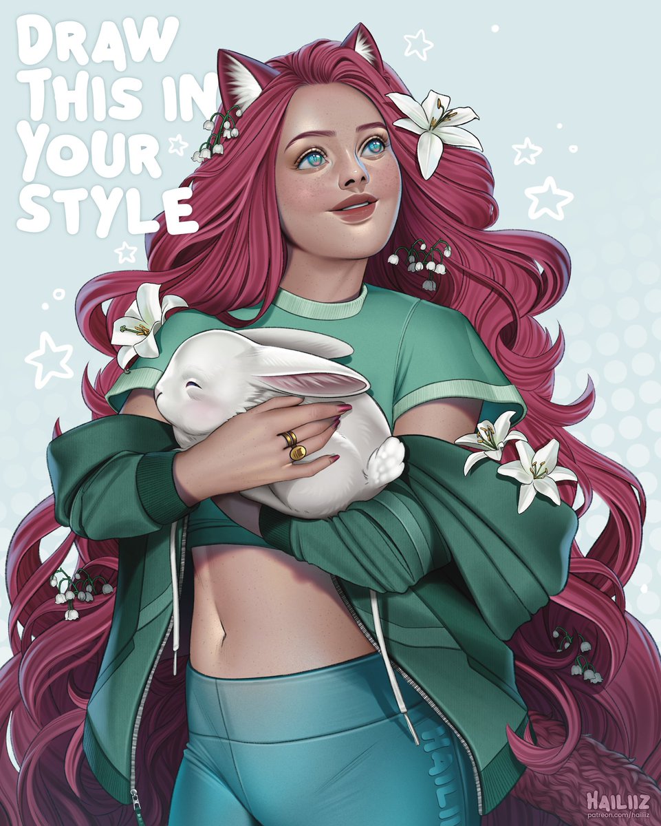 hailiiz's tweet image. New Draw This In Your Style alert, prize included ~ #hailiizdtiys
In the hai baby community we have a little of people named Cat/Kat, Lily and Bunny! So I wanted to make a special DTIYS for my birthday!
Meet Blossom! An old OC of mine ~ do you remember her?
Rules + prize ⬇️