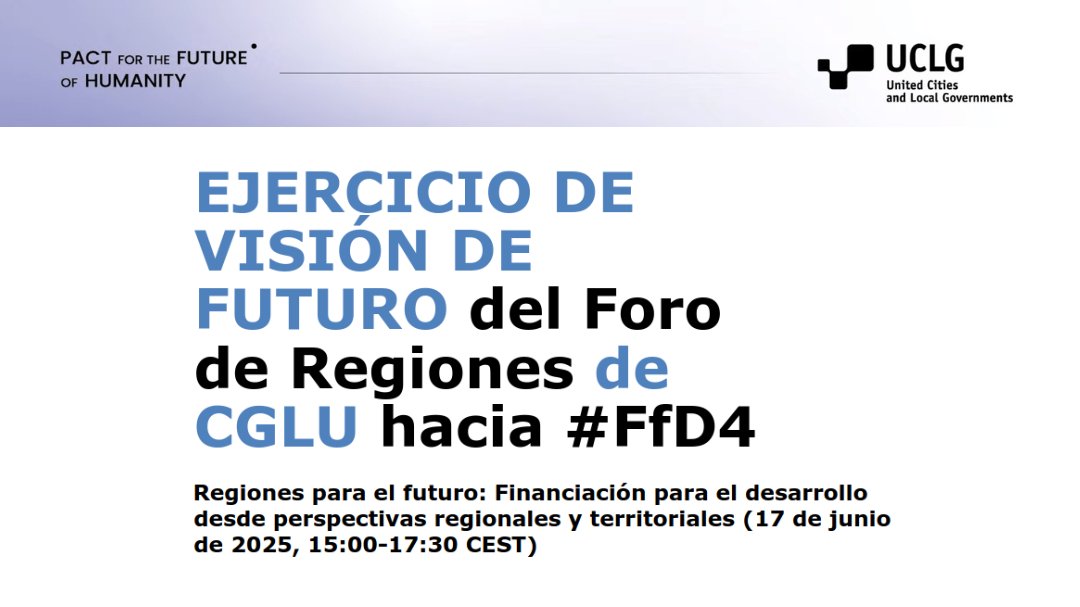 mercociudades's tweet photo. Regiones para el Futuro de #CGLU (@uclg_org)

⭐️Actores políticos, técnicos y sociales de gobiernos locales y regionales debatirán sobre financiamiento hacia el cumplimiento de los #ODS

Inscripciones abiertas: https://t.co/roJbk3Wxib

Más información en https://t.co/0ddsgmyzrT https://t.co/Yi6SxqMJnW