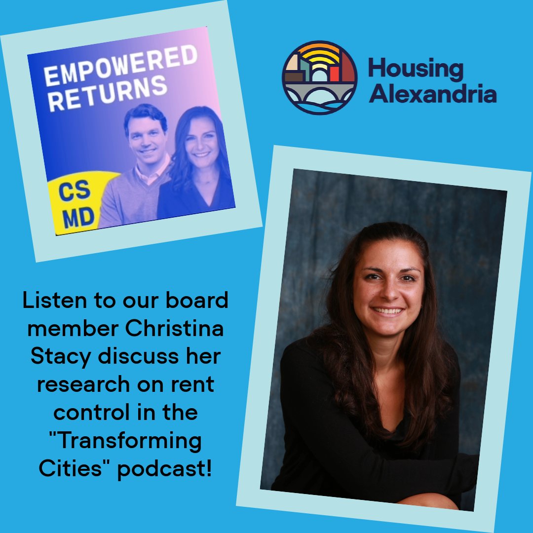 Christina Stacy, one of Housing Alexandria's amazing board members, was a guest on the "Transforming Cities" podcast to talk about her research regarding rent control. Listen to the podcast by following the link below! Great job Christina!
transformingcities.io/interview/rent…