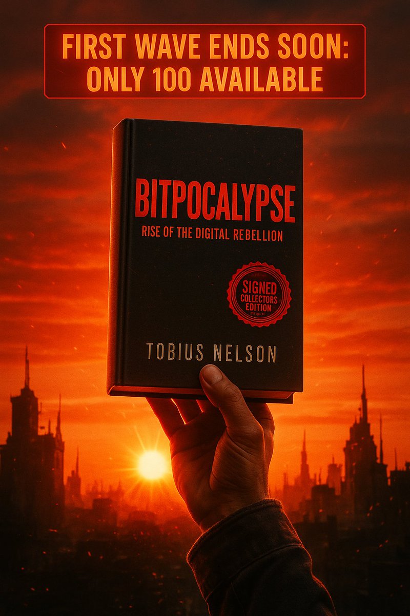 Thebitpocalypse's tweet image. 🚨 Bitpocalypse: Rise of the Digital Rebellion
Signed Collector’s Editions are LIVE.
Only 100 copies will ever exist.
Red-sealed. Hand-signed. Marked for the resistance.

🔥 First wave ends soon.
🔗 thebitpocalypse.com 

#Bitpocalypse #SciFi #BookDrop