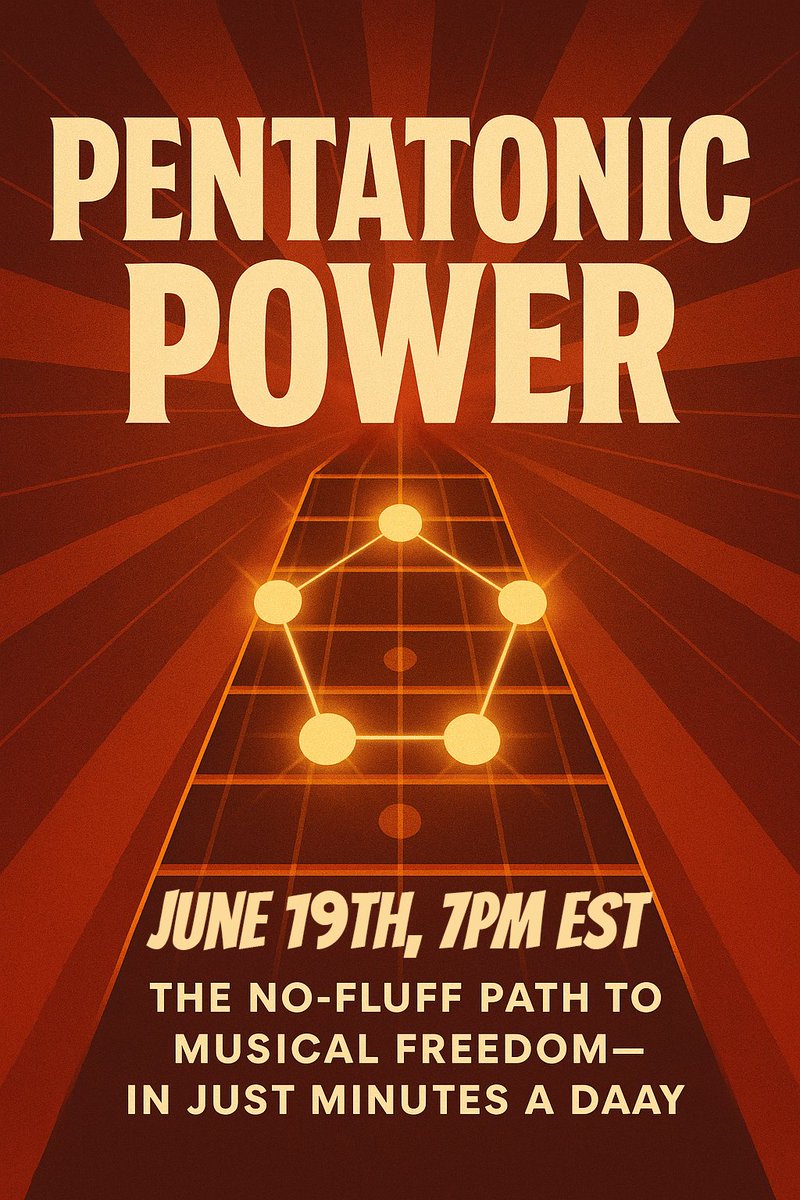 🔥 Tomorrow’s the day!

Pentatonic Power goes live at 7pm ET.
You’ll learn how to improvise confidently using just a handful of notes.
Don’t miss it.

✅ Register now: pentatonicway.com/pentatonic-pow…